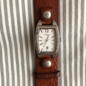 Fossil leather watch